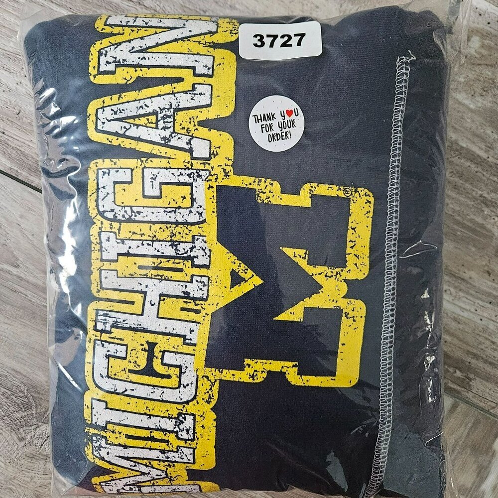 University Of Michigan Wolverines NCAA Navy Blue Hoodie By Pro Edge Jr XL / W M - Picture 13 of 16
